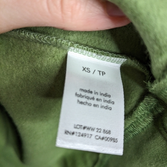 WEWOREWHAT Jade Green Cotton Fleece Oversized Crewneck Sweatshirt NEW Size XS - Picture 4 of 6